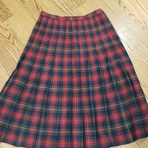 Pendleton Red and Blue Plaid Skirt